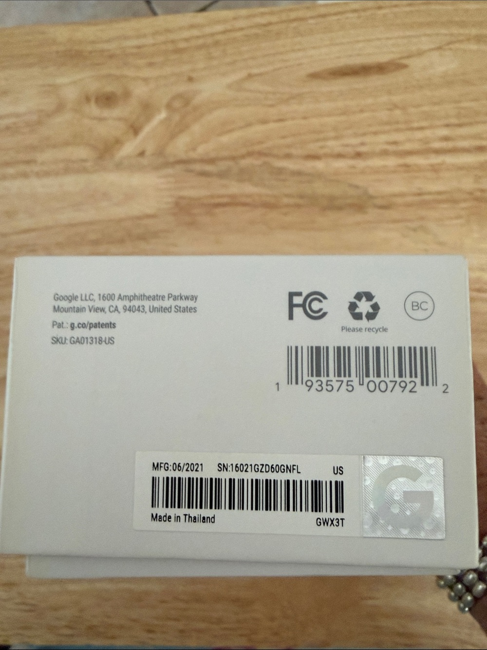google Nest Doorbell - White with Black Camera Face - Picture 5 of 6